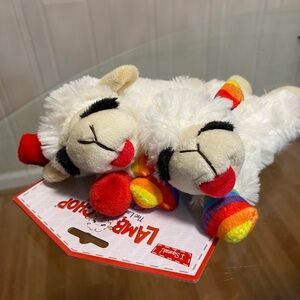 - Set Of 2 LambChop Dog Toy With Squeaker. 6"